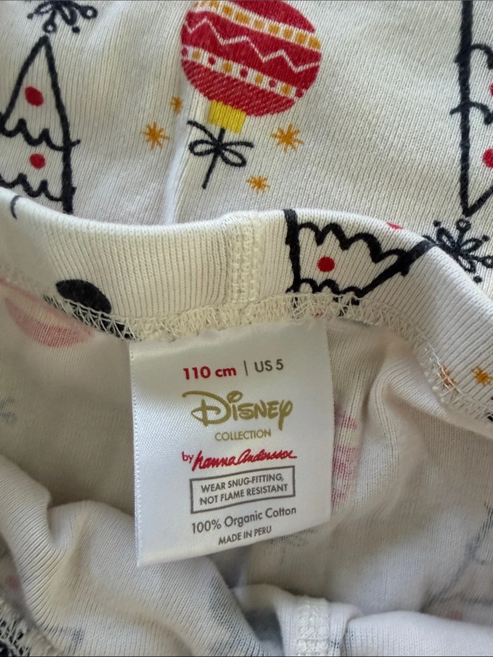 Hanna Andersson x Disney Mickey Mouse holiday organic cotton pajamas size 5